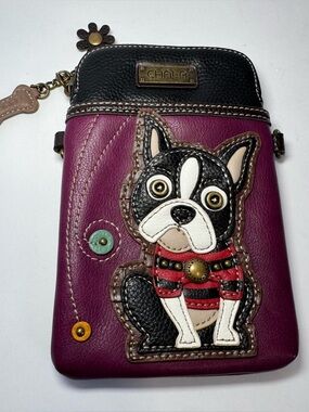 Chala Boston Terrier Cellphone Crossbody Handbag
